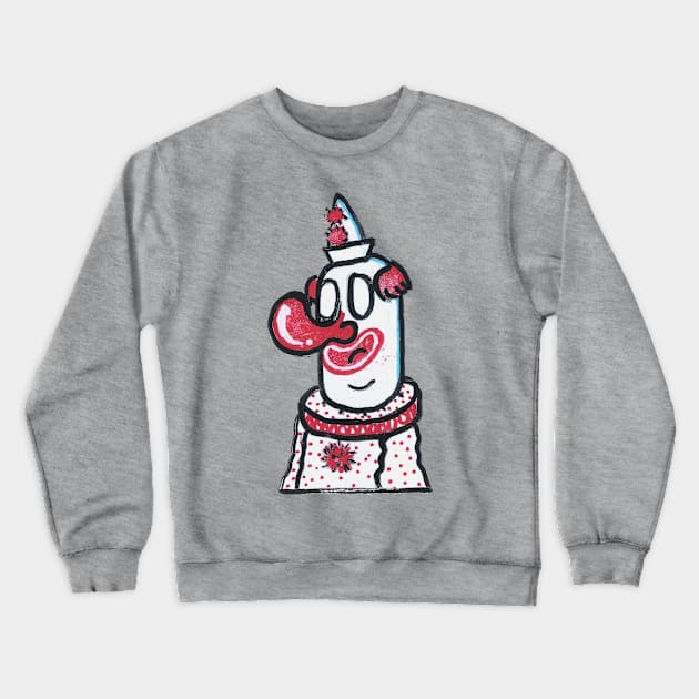 Painted Sad Clown Crewneck Sweatshirt by Brieana